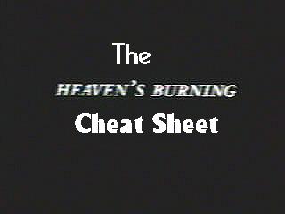 The Heaven's Burning Cheat Sheet